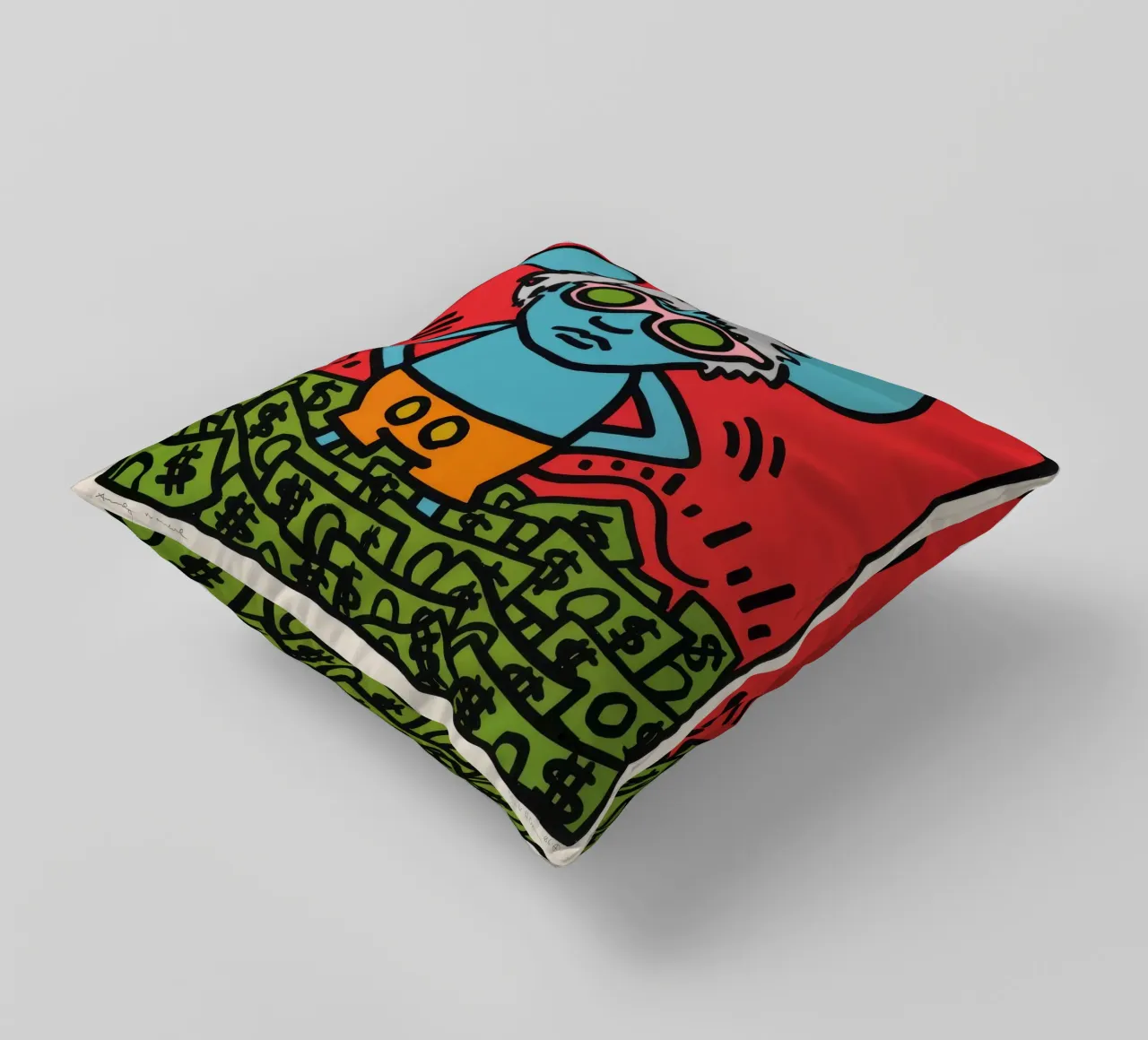 Poster pop art di Keith Haring Andy Mouse cuscino da ClubArt