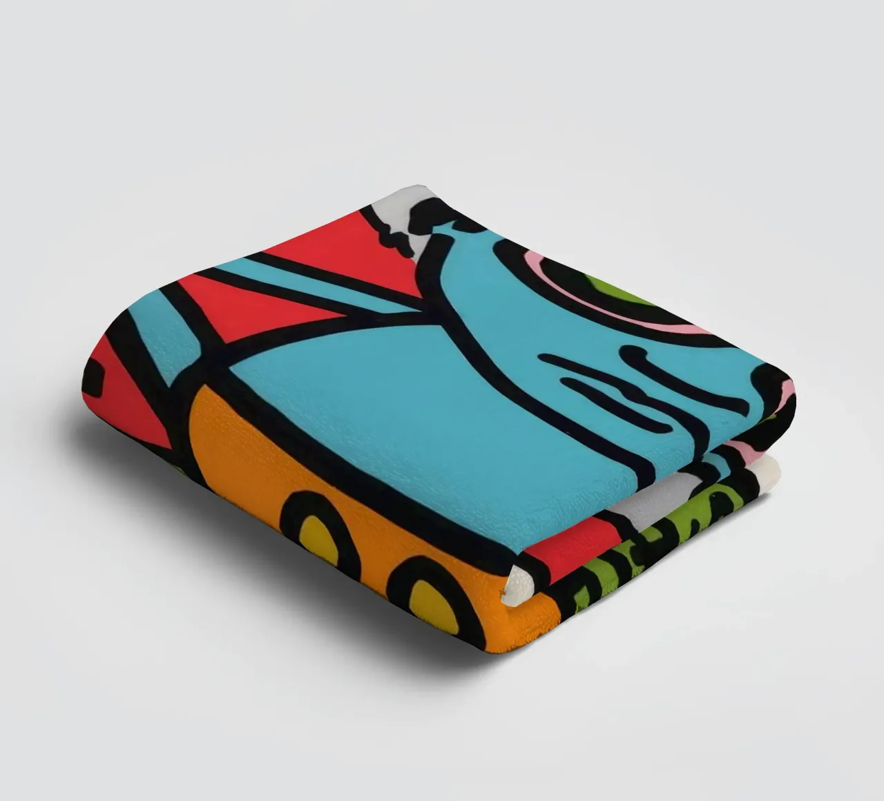 Poster pop art di Keith Haring Andy Mouse asciugamano da bagno da ClubArt