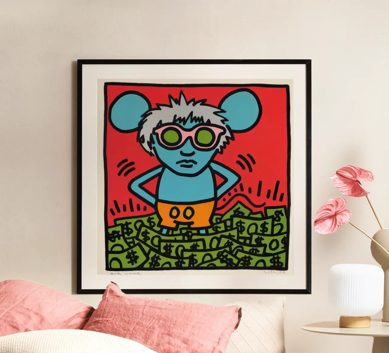 Poster pop art di Keith Haring Andy Mouse poster da ClubArt