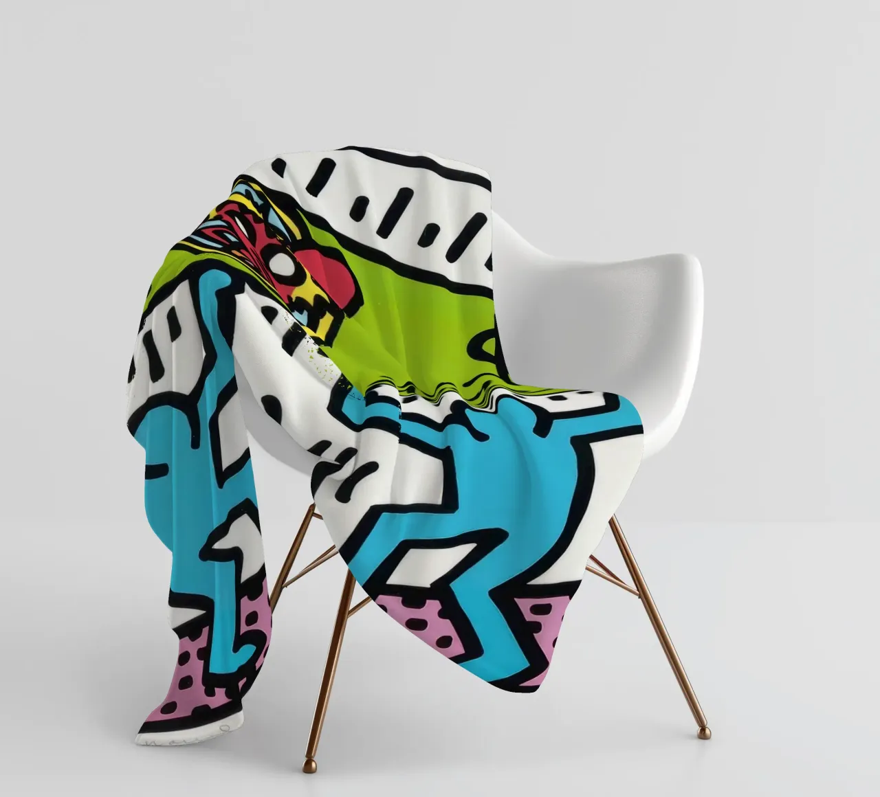 Keith Haring Andy Mouse Banconota da un dollaro Pop Art coperta in pile da ClubArt