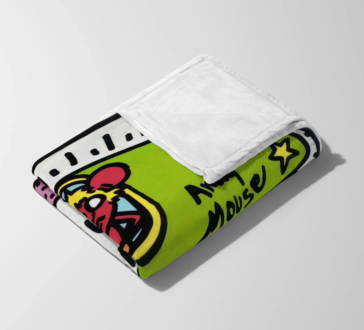 Keith Haring Andy Mouse Banconota da un dollaro Pop Art coperta in pile da ClubArt