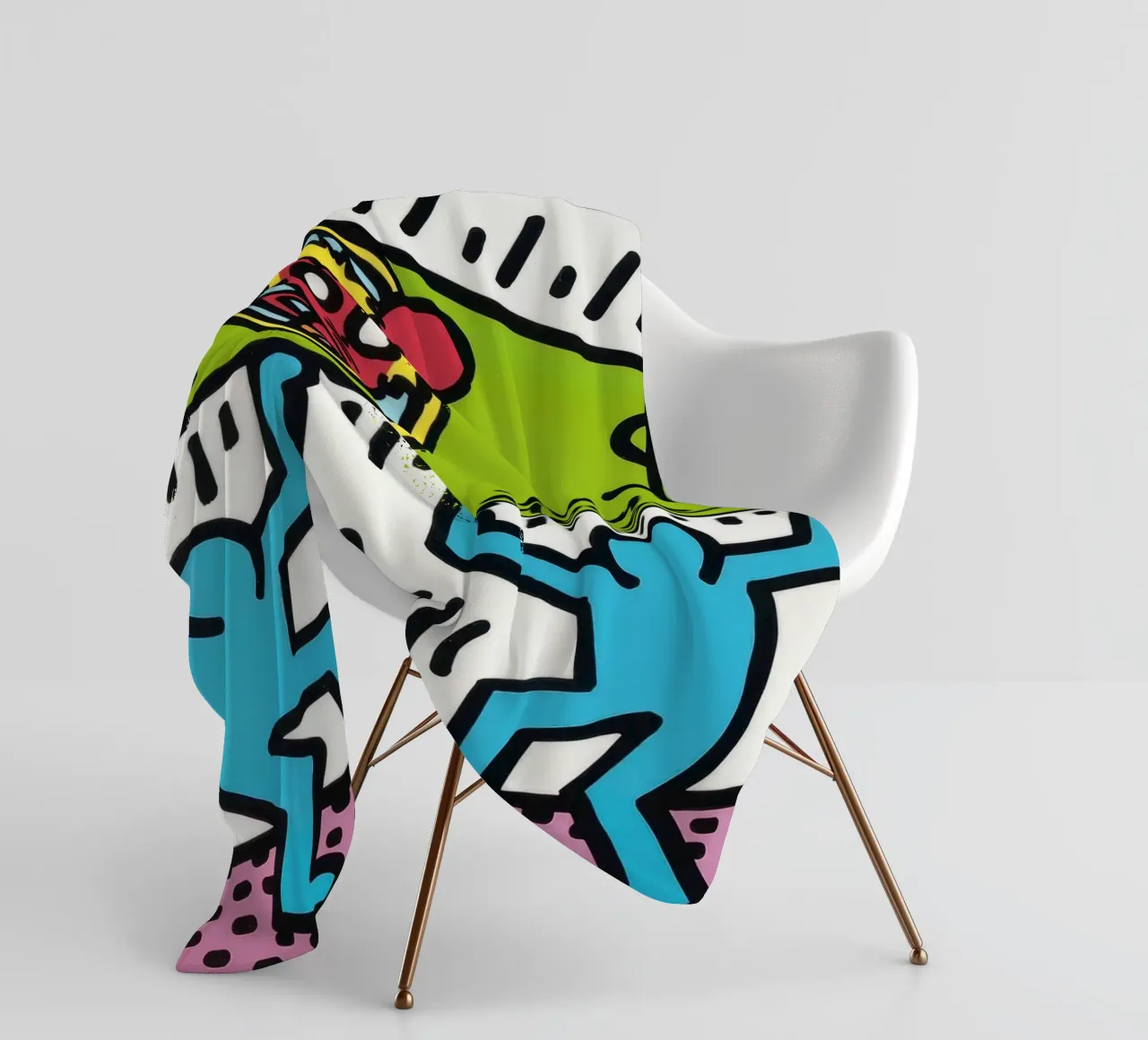 Keith Haring Andy Mouse Banconota da un dollaro Pop Art coperta in pile da ClubArt