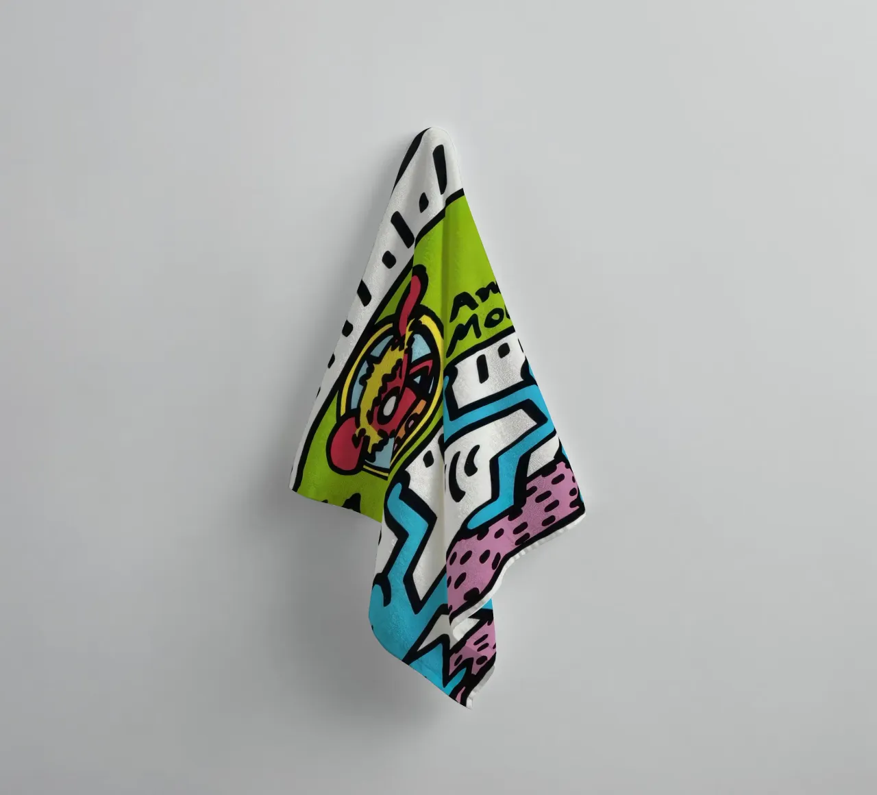 Keith Haring Andy Mouse Banconota da un dollaro Pop Art asciugamano da bagno da ClubArt