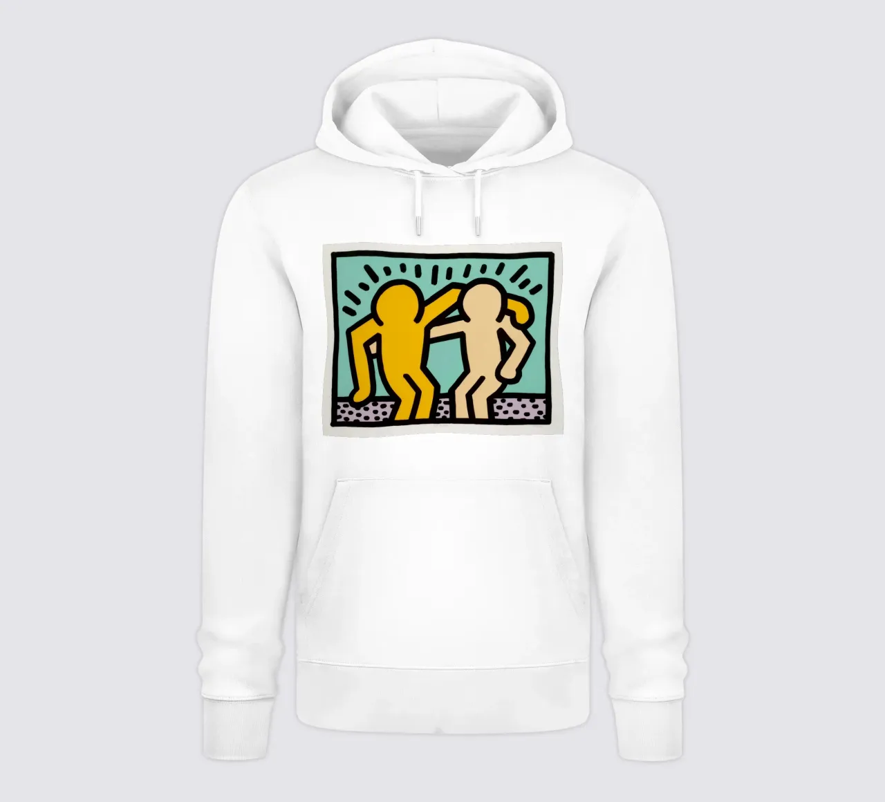 Keith Haring Best Buddies Amicizia Pop Art felpa con cappuccio da ClubArt