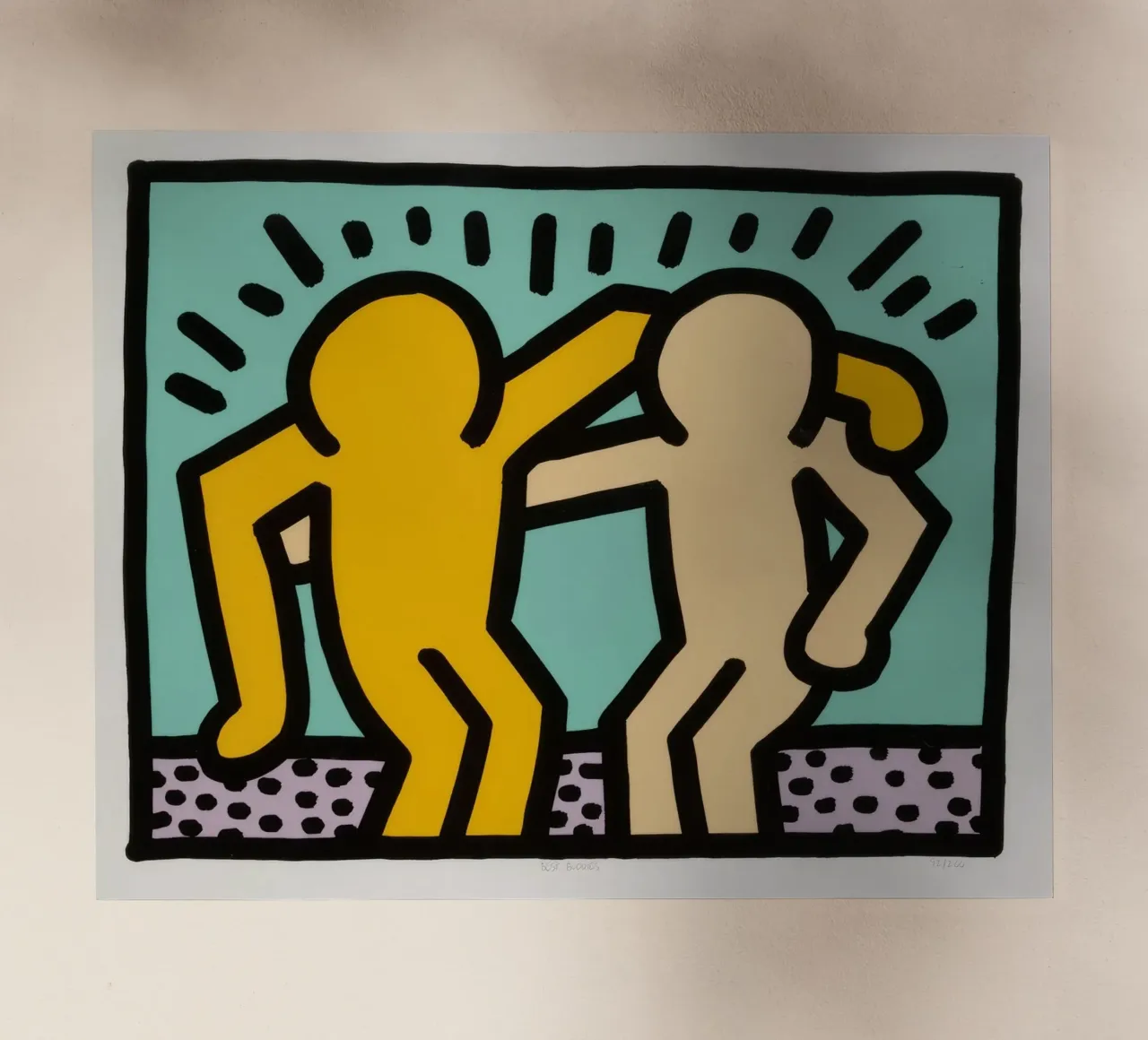 Keith Haring Best Buddies Amicizia Pop Art pellicola backlit da ClubArt