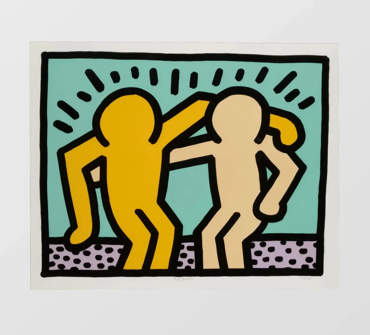 Keith Haring Best Buddies Amicizia Pop Art pellicola backlit da ClubArt