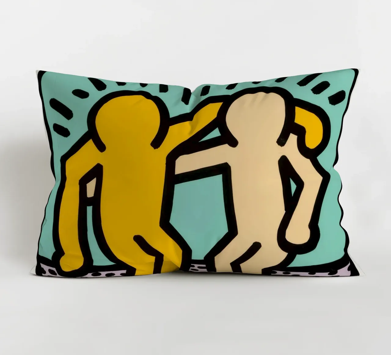 Keith Haring Best Buddies Amicizia Pop Art cuscino da ClubArt