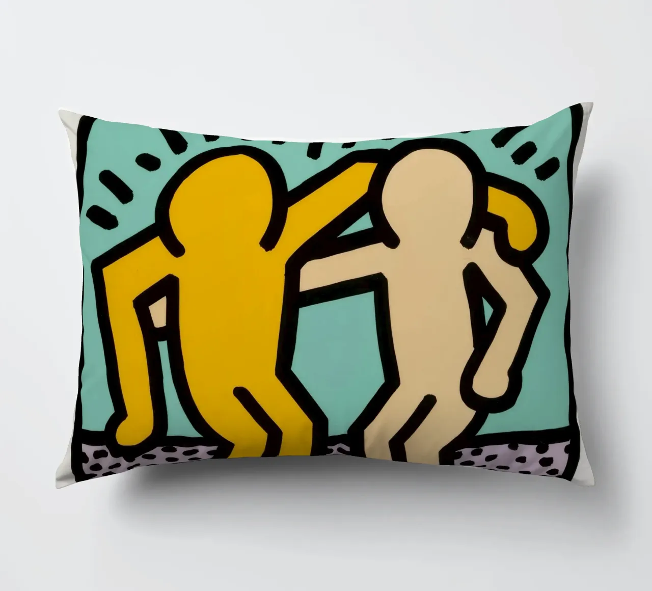 Keith Haring Best Buddies Amicizia Pop Art cuscino da ClubArt