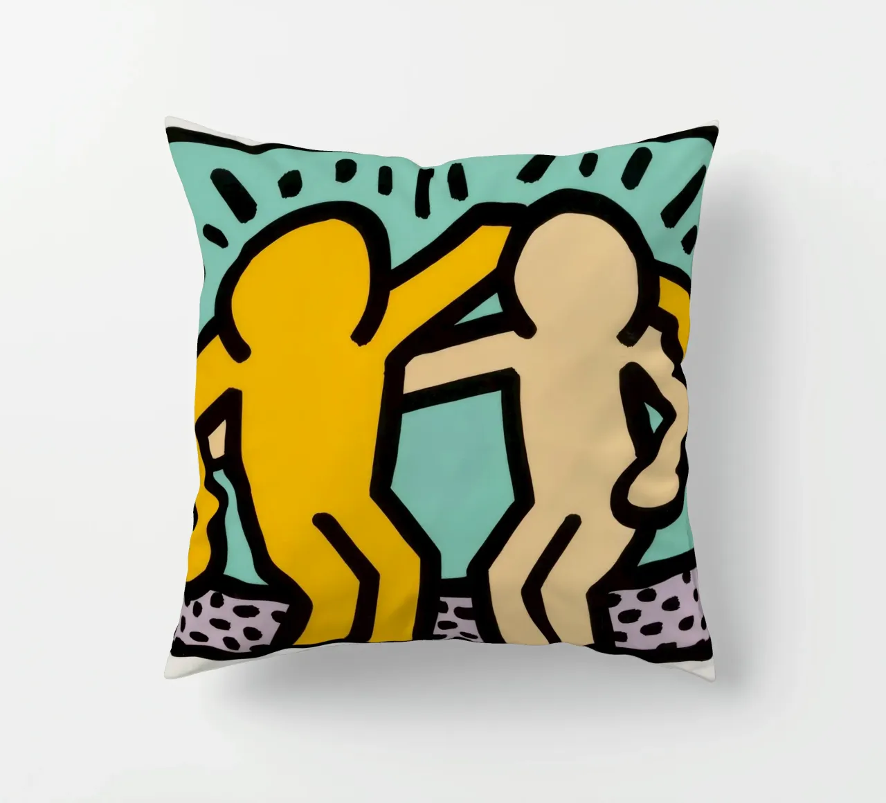 Keith Haring Best Buddies Amicizia Pop Art cuscino da ClubArt