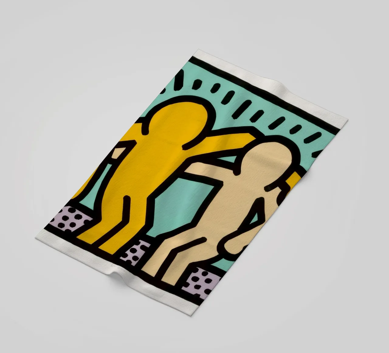 Keith Haring Best Buddies Amicizia Pop Art telo mare da ClubArt
