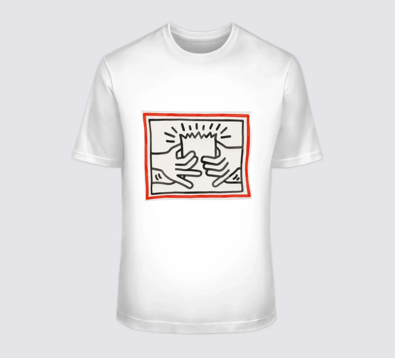 Keith Haring Busted Head Pop Art Print camiseta de ClubArt