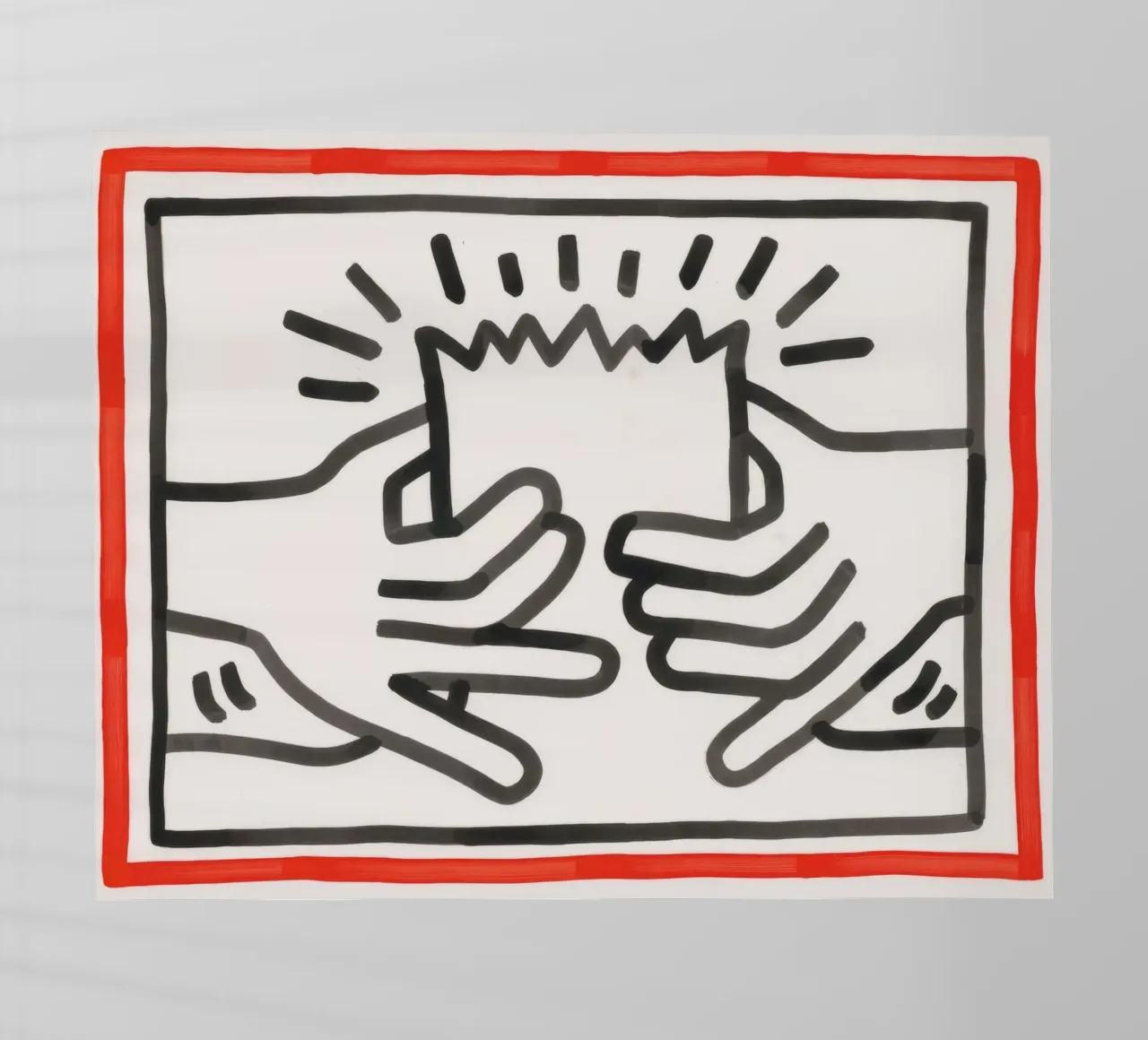 Stampa pop di Keith Haring Busted Head pellicola backlit da ClubArt