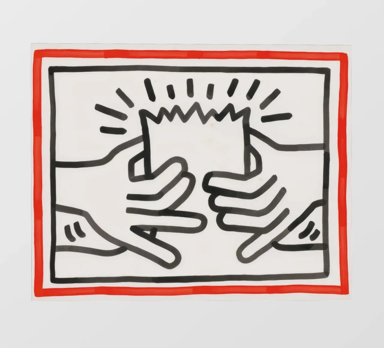 Stampa pop di Keith Haring Busted Head pellicola backlit da ClubArt