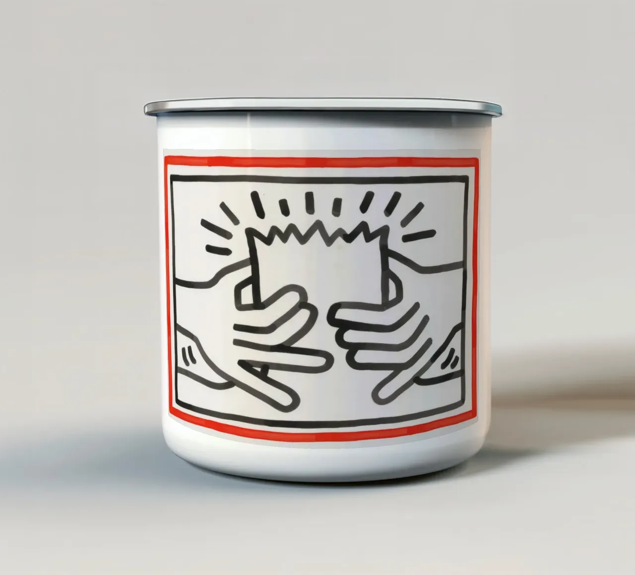 Stampa pop di Keith Haring Busted Head tazza in smalto da ClubArt