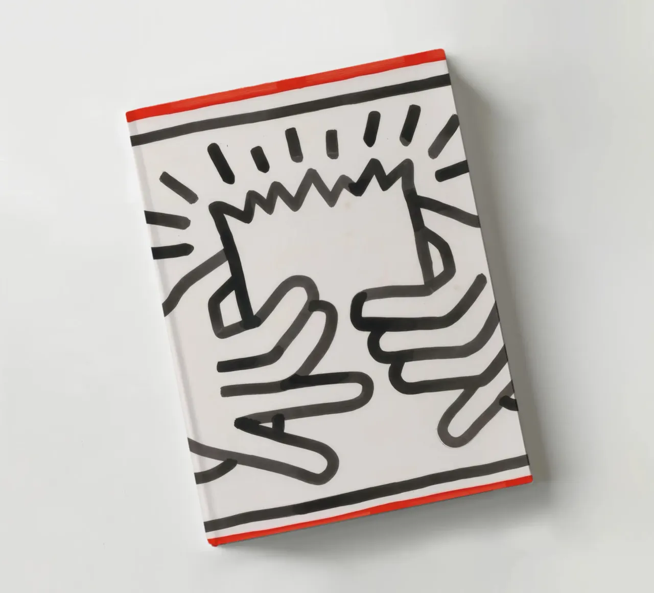 Keith Haring Busted Head Pop Art Print notebook by ClubArt