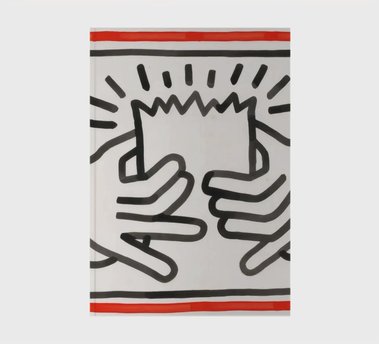 Keith Haring Busted Head Pop Art Print notebook by ClubArt
