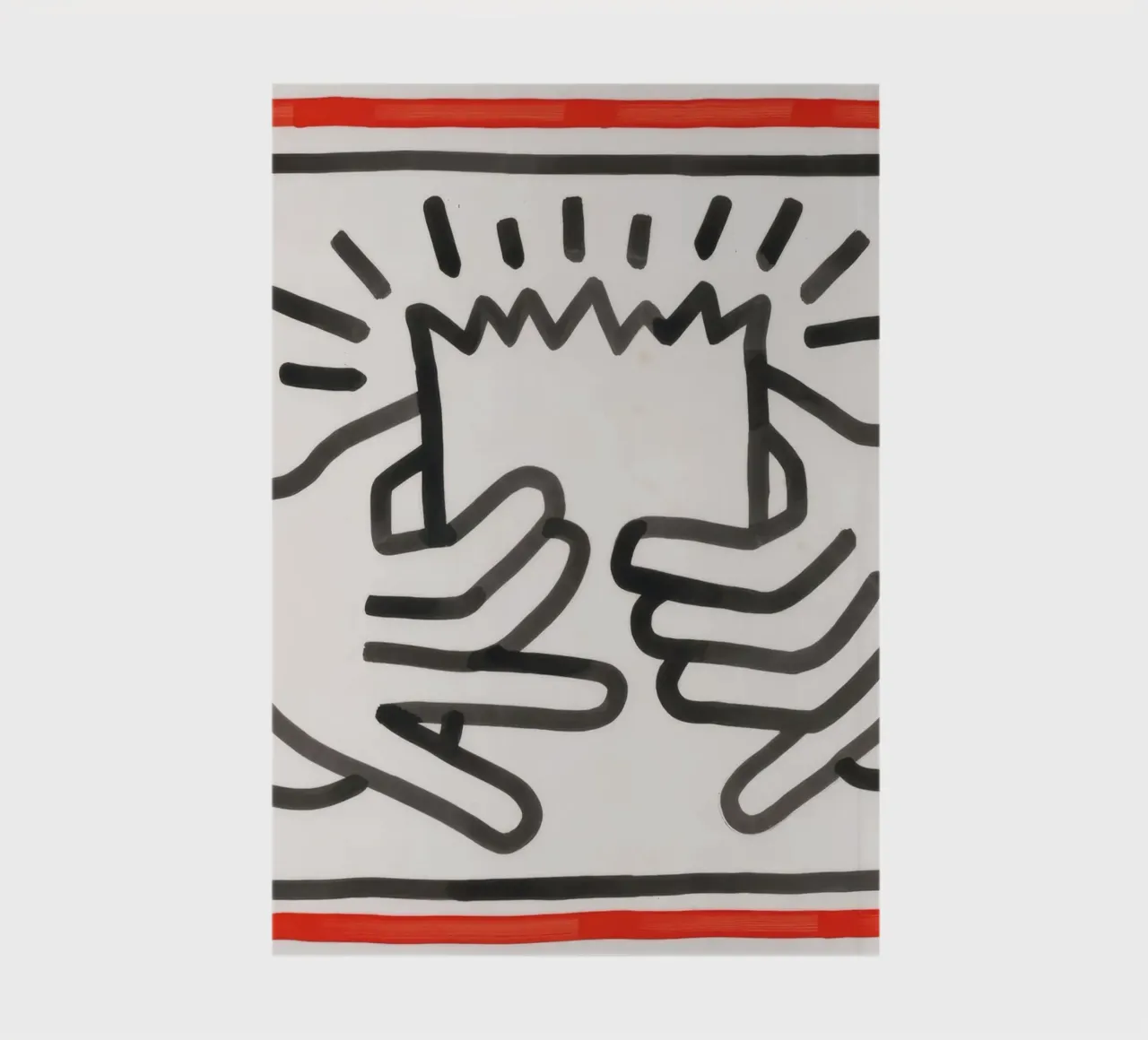 Keith Haring Busted Head Pop Art Print notebook by ClubArt