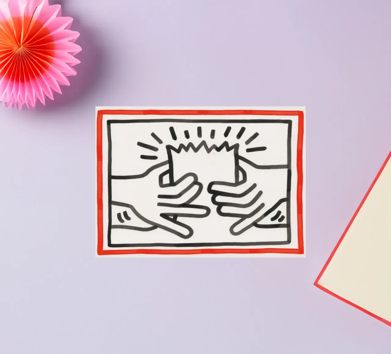 Keith Haring Busted Head Pop Art Print pegatina de ClubArt
