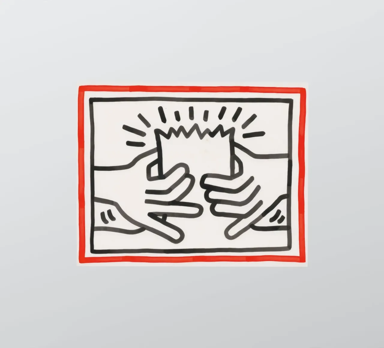 Keith Haring Busted Head Pop Art Print pegatina de ClubArt