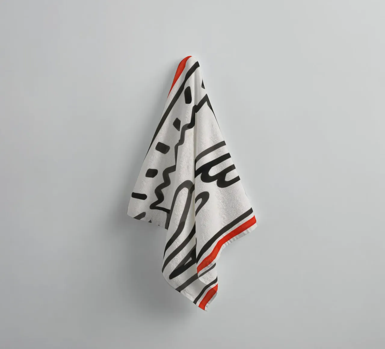 Keith Haring Busted Head Pop Art Print towel by ClubArt
