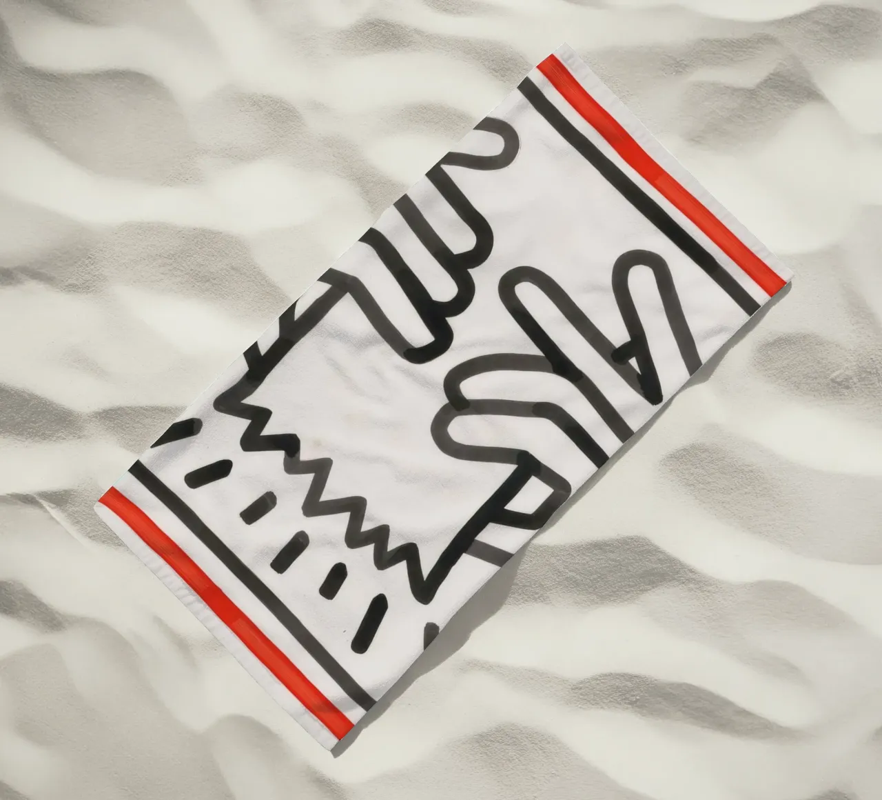 Stampa pop di Keith Haring Busted Head telo mare da ClubArt