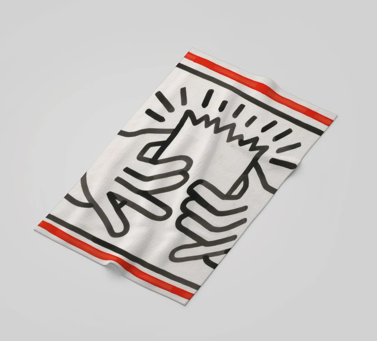 Stampa pop di Keith Haring Busted Head telo mare da ClubArt
