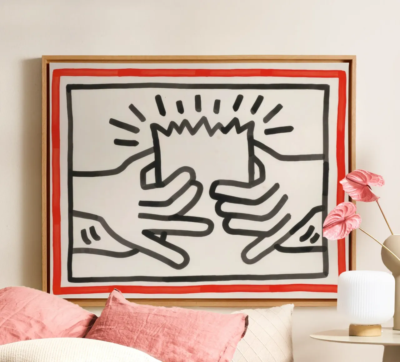 Keith Haring Busted Head Pop Art Print canvas by ClubArt