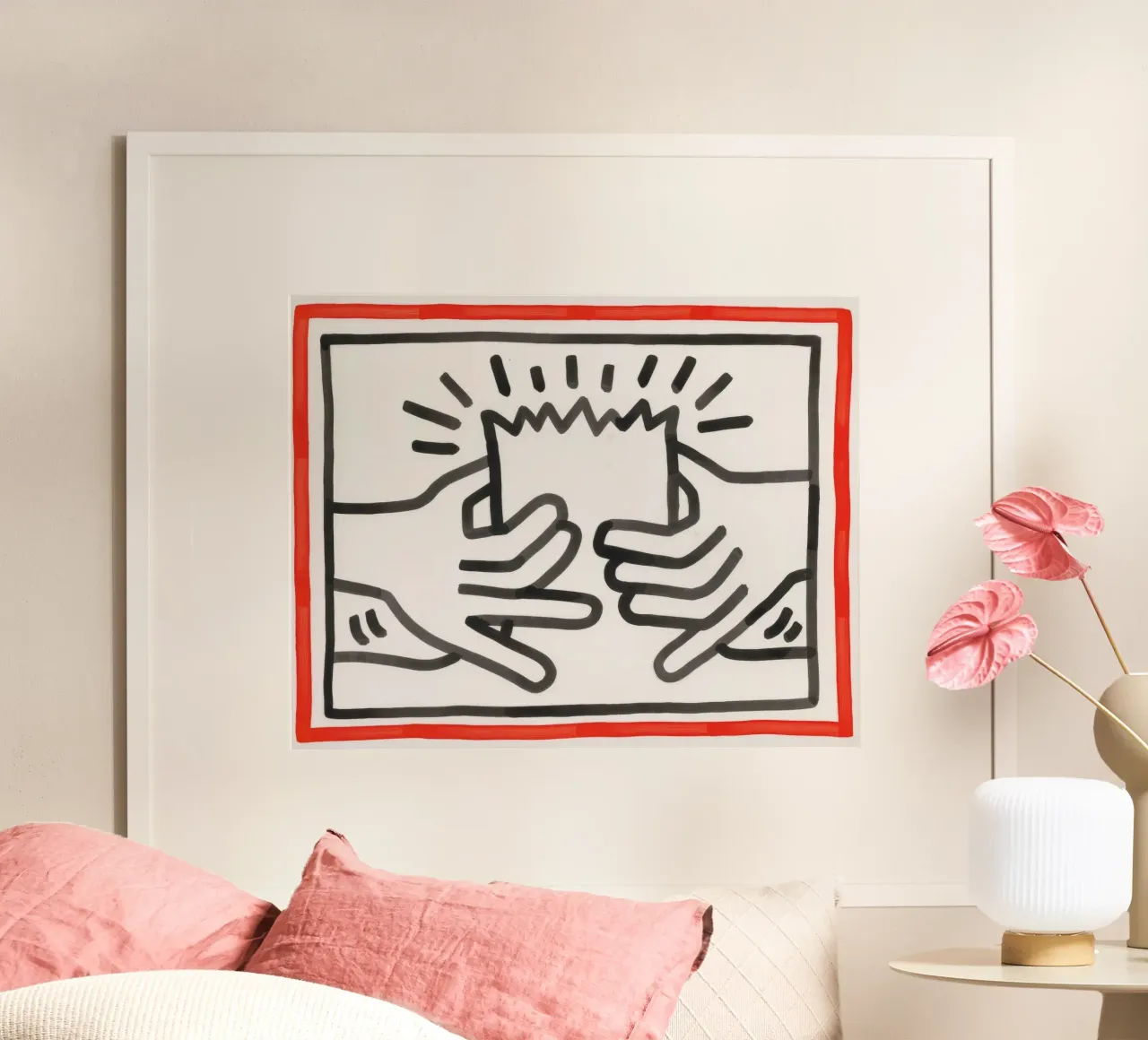 Keith Haring Busted Head Pop Art Print hahnemühle de ClubArt
