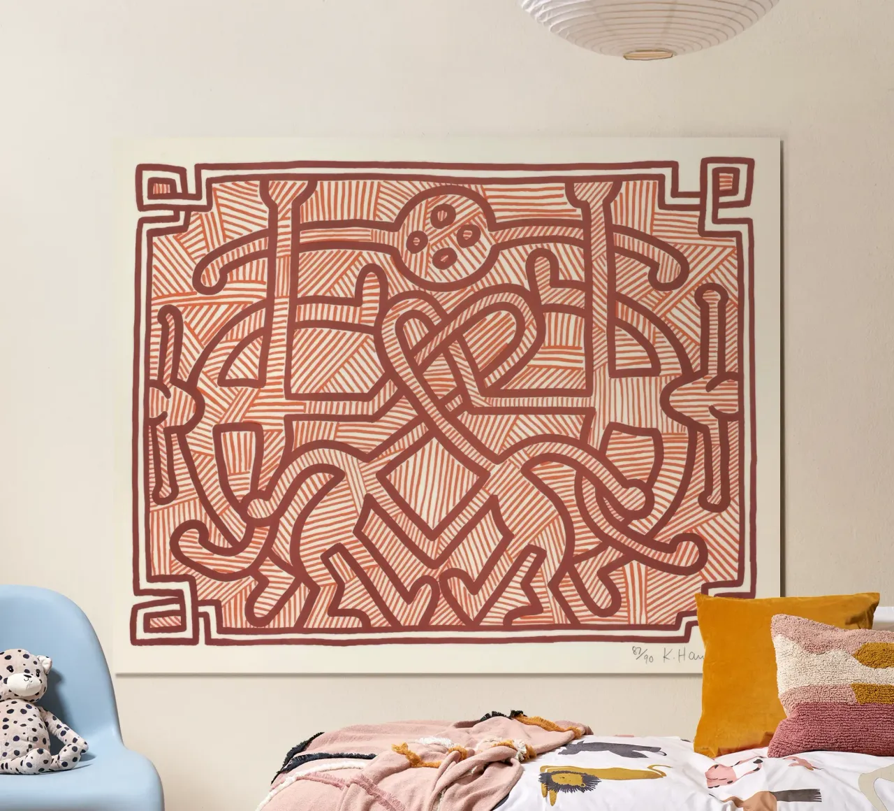 Keith Haring Chocolat Buddah Arte astratta poster da ClubArt