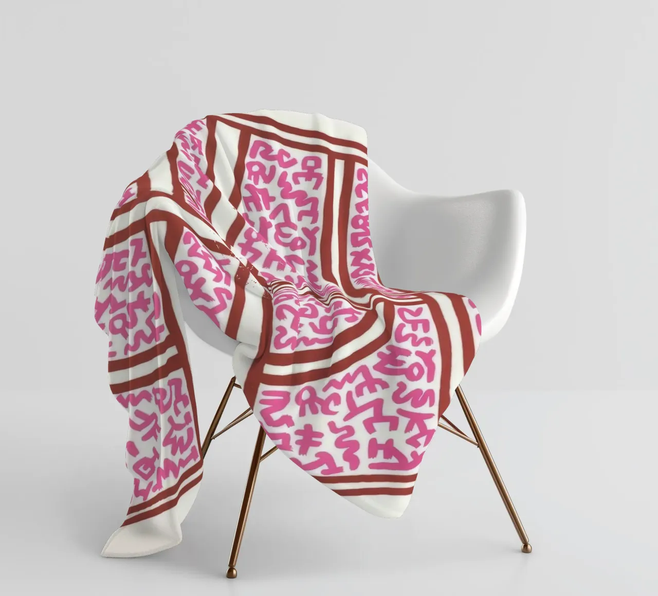 Keith Haring Chocolade Boeddha Abstract Print fleecedeken van ClubArt