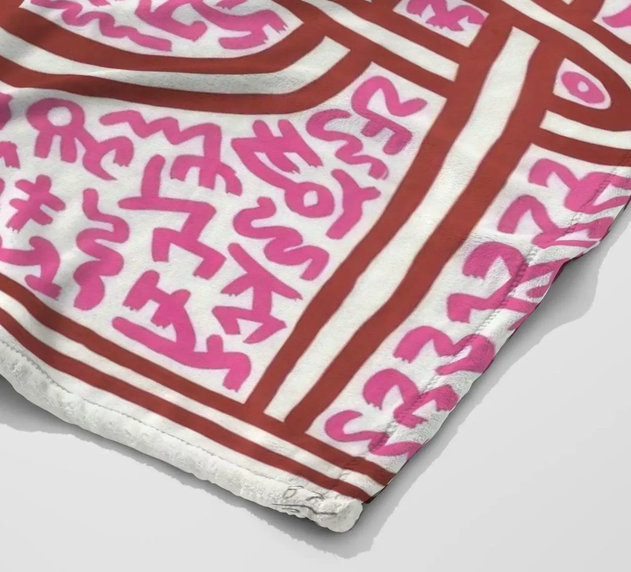 Keith Haring Chocolade Boeddha Abstract Print fleecedeken van ClubArt