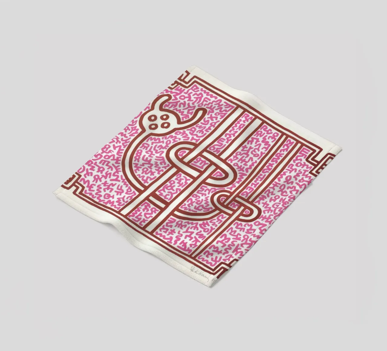 Keith Haring Chocolade Boeddha Abstract Print fleecedeken van ClubArt