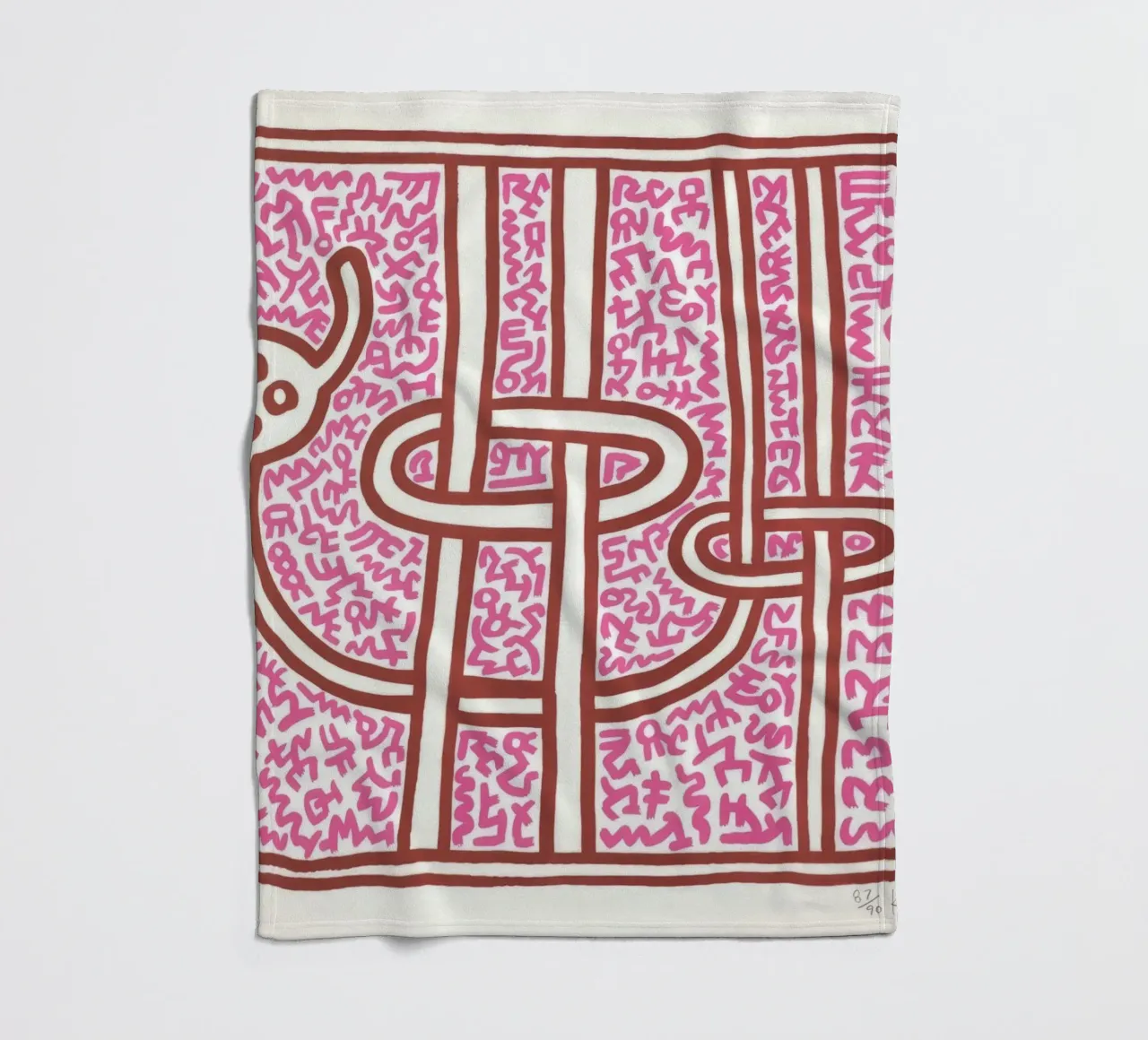 Keith Haring Chocolade Boeddha Abstract Print fleecedeken van ClubArt