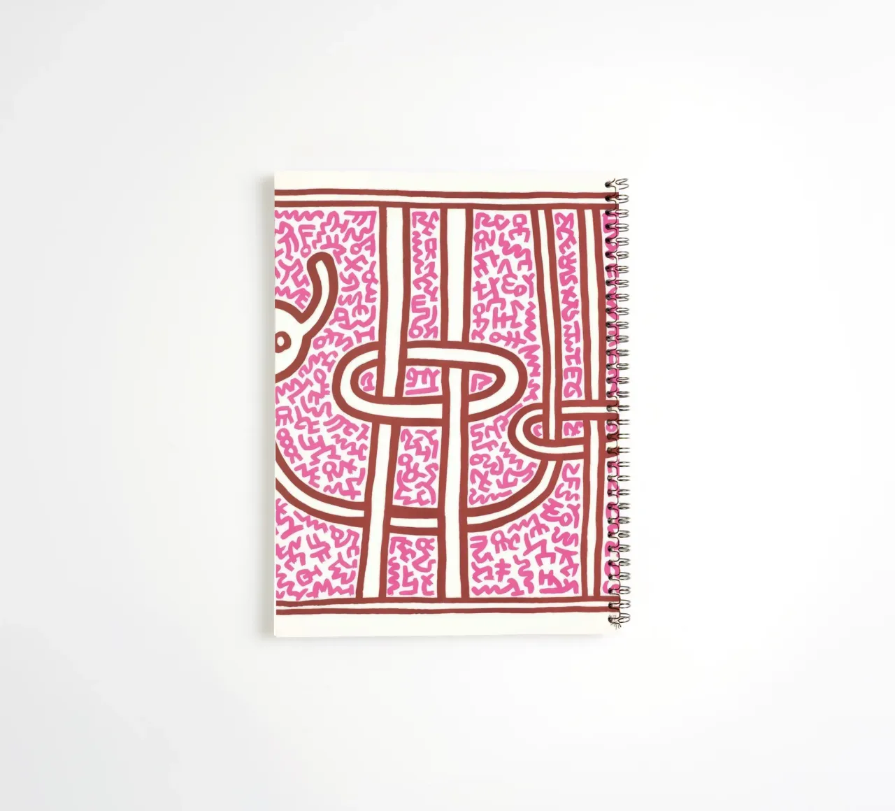 Keith Haring Chocolat Buddah Abstract Print spiral notebook by ClubArt