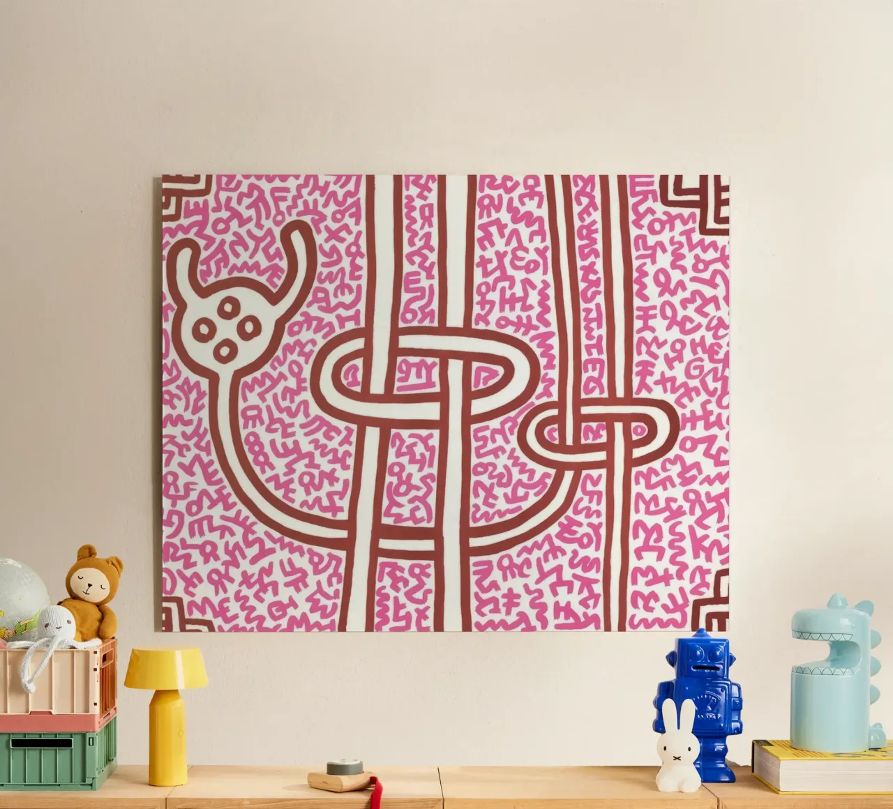 Keith Haring Chocolat Buddah Impresión abstracta metacrilato de ClubArt
