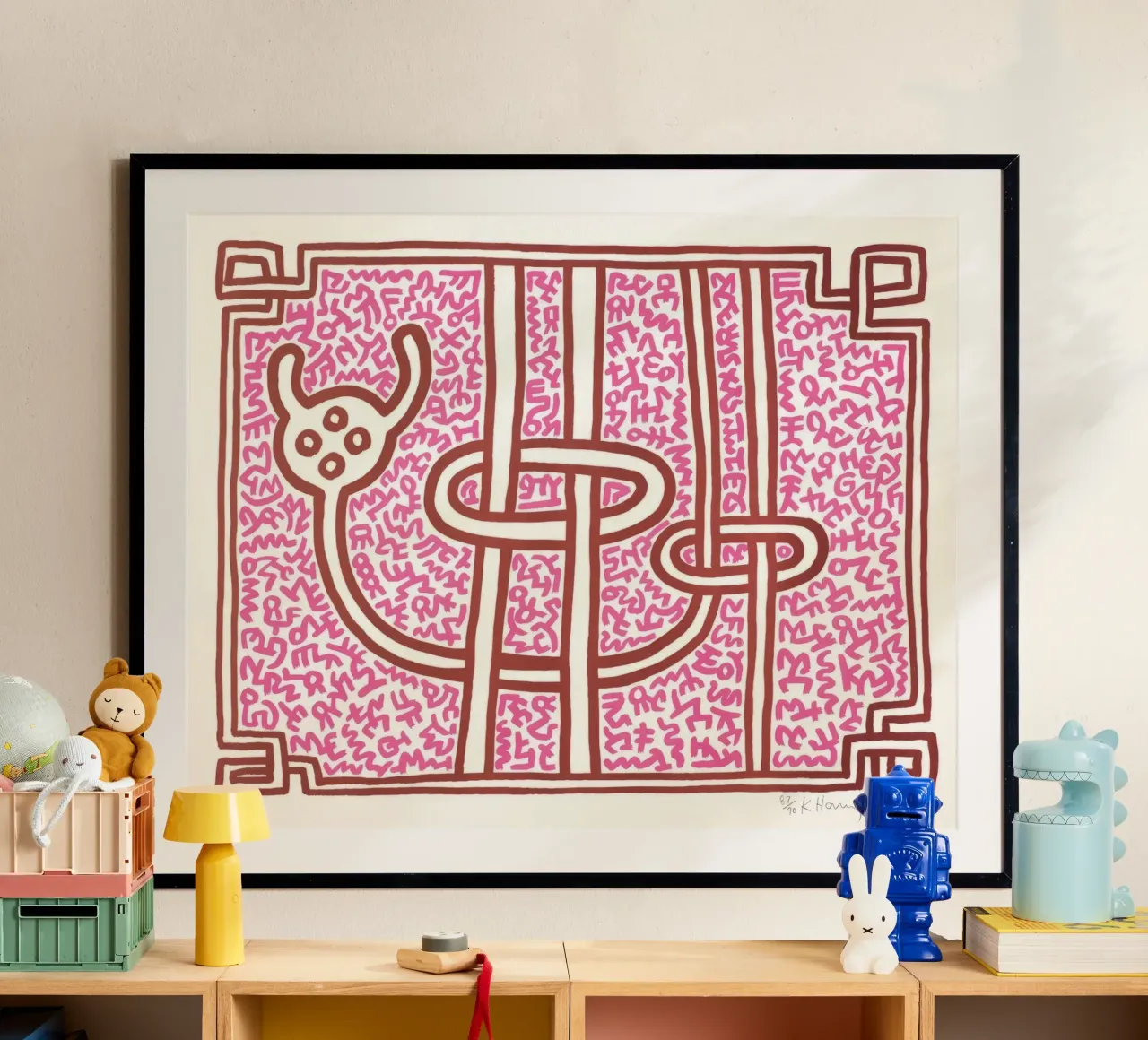 Keith Haring Chocolat Buddah Stampa astratta poster da ClubArt