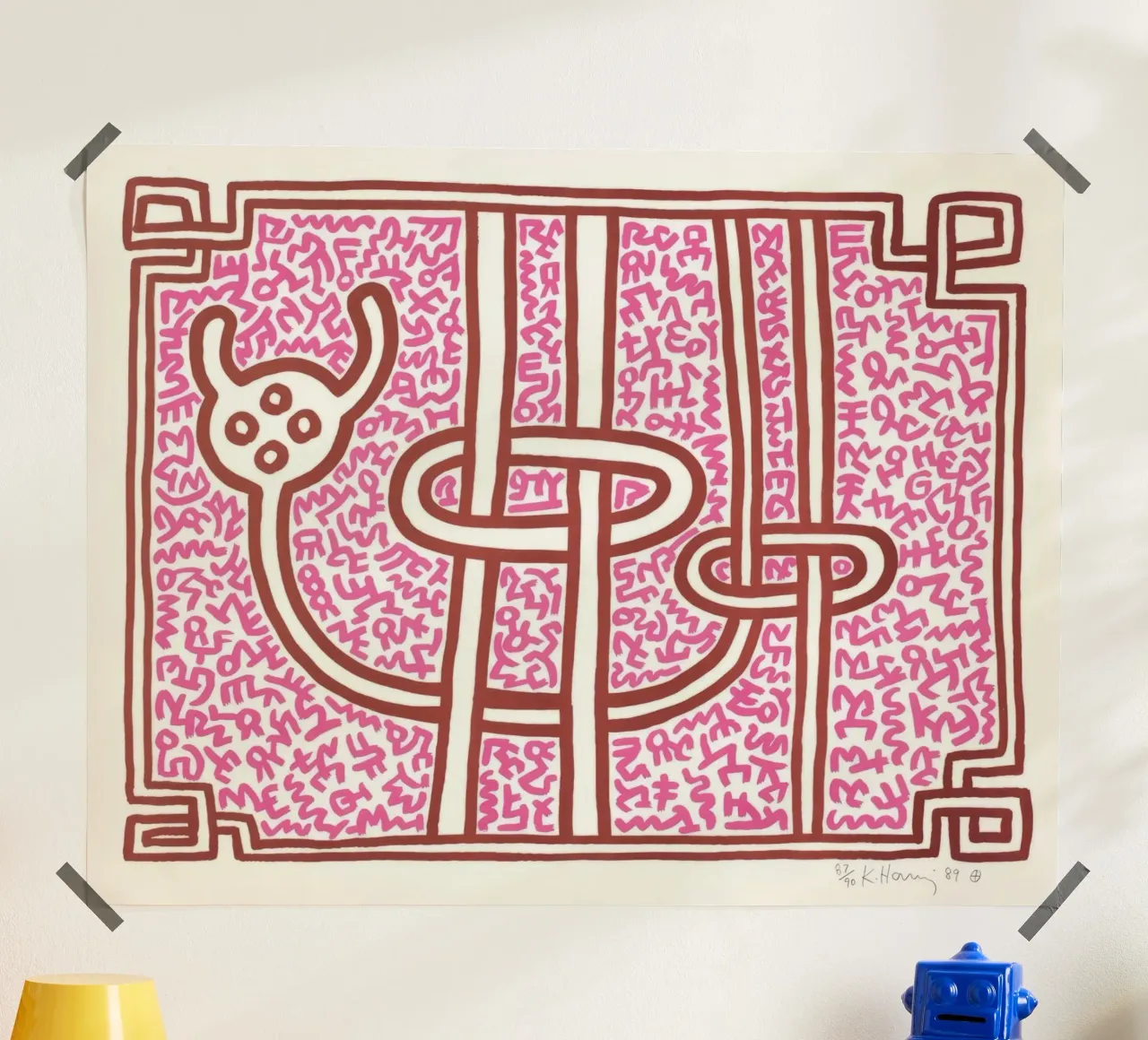 Keith Haring Chocolat Buddah Stampa astratta poster da ClubArt