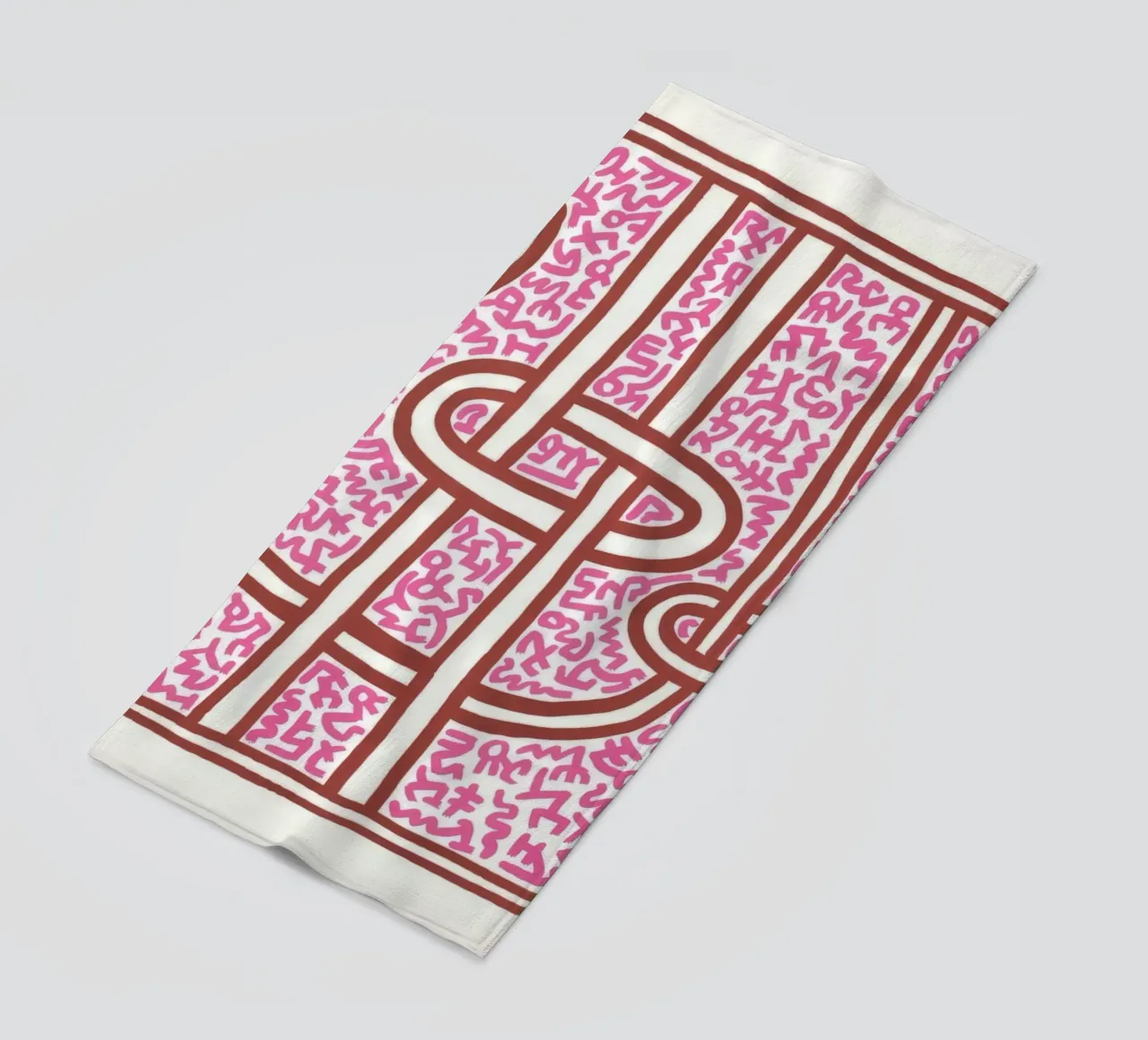 Keith Haring Chocolade Boeddha Abstract Print strandhanddoek van ClubArt