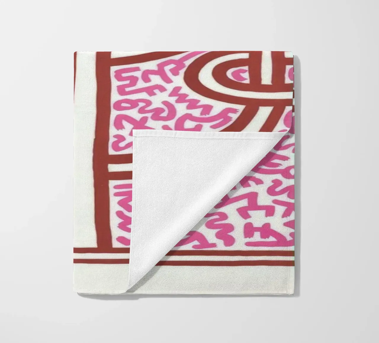 Keith Haring Chocolade Boeddha Abstract Print strandhanddoek van ClubArt