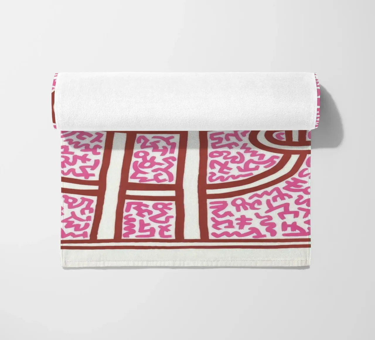 Keith Haring Chocolade Boeddha Abstract Print strandhanddoek van ClubArt