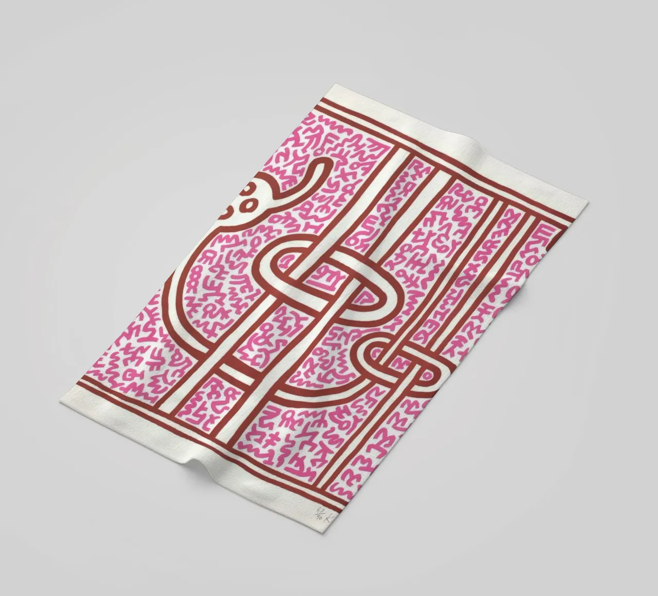 Keith Haring Chocolade Boeddha Abstract Print strandhanddoek van ClubArt
