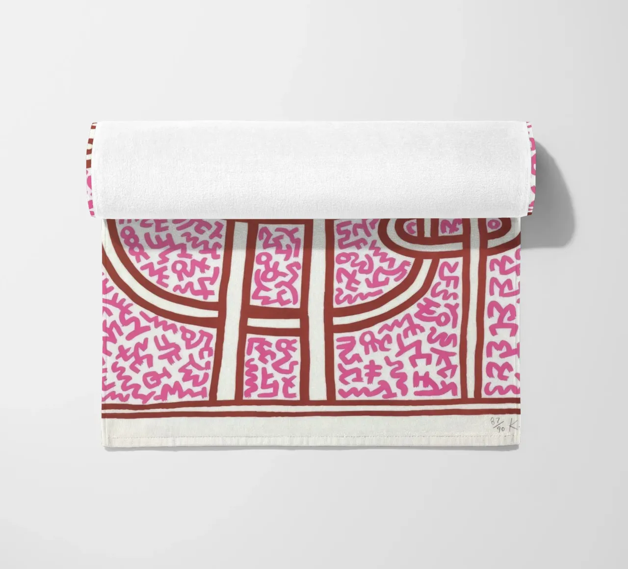 Keith Haring Chocolade Boeddha Abstract Print strandhanddoek van ClubArt