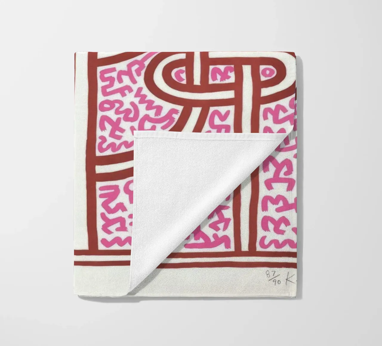 Keith Haring Chocolade Boeddha Abstract Print strandhanddoek van ClubArt