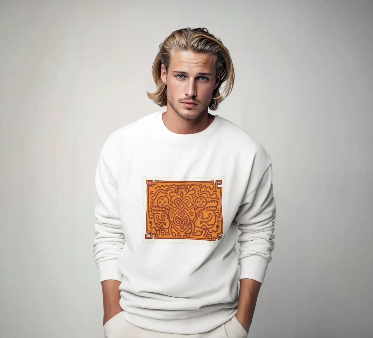 Keith Haring Chocolat Buddah Impresión abstracta sudadera de ClubArt