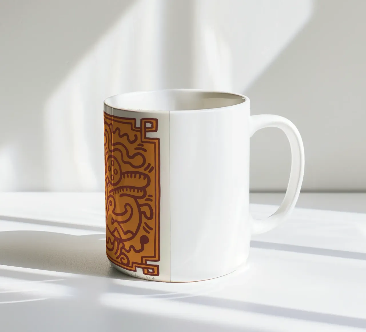 Keith Haring Chocolade Boeddha Abstract Print keramische mok van ClubArt