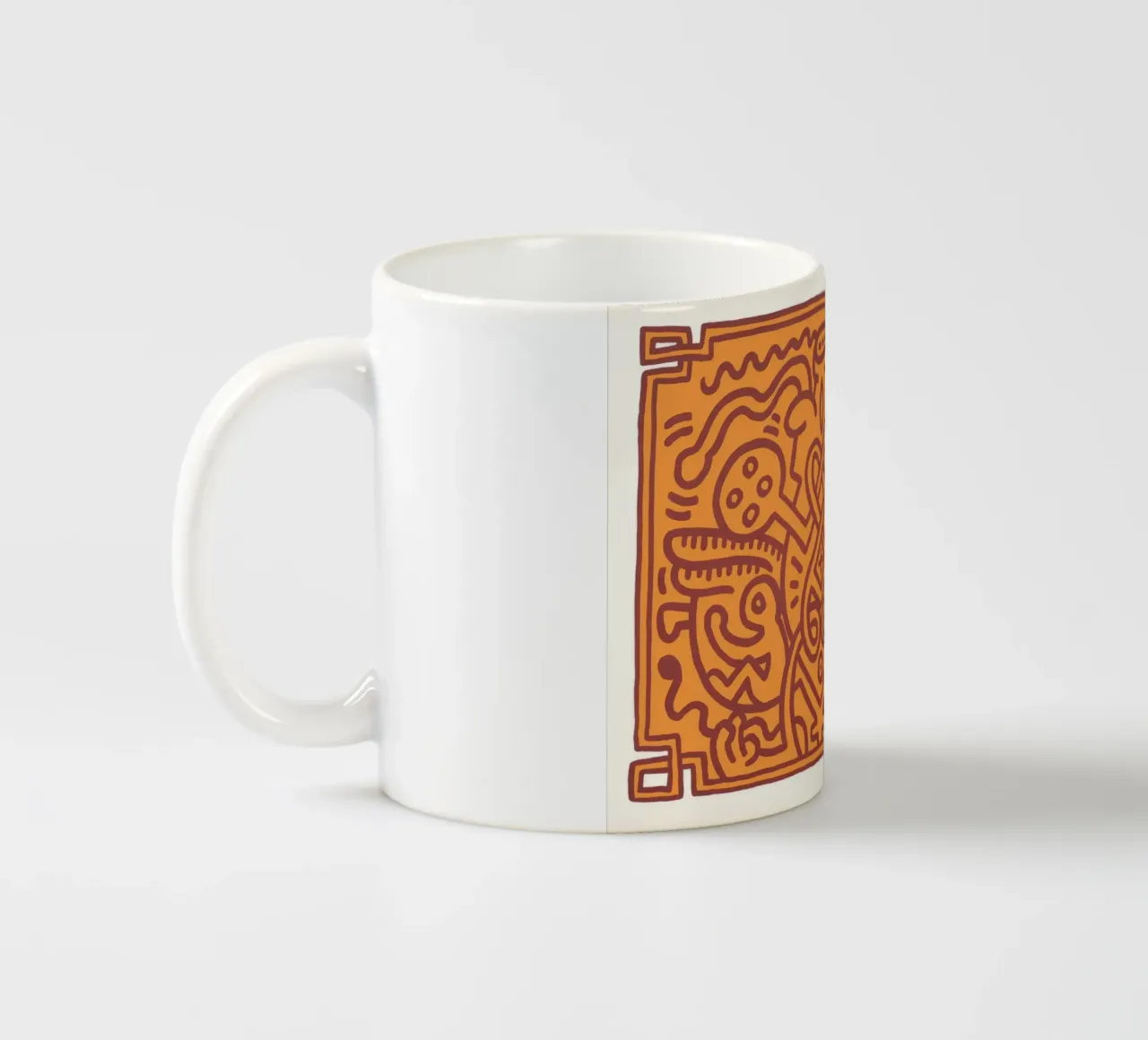 Keith Haring Chocolade Boeddha Abstract Print keramische mok van ClubArt