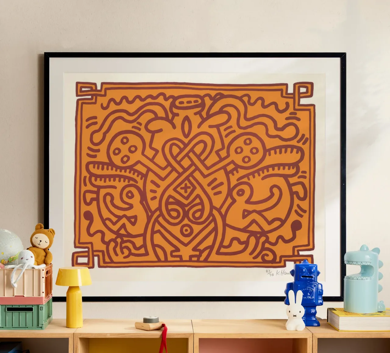 Keith Haring Chocolat Buddah Stampa astratta poster da ClubArt