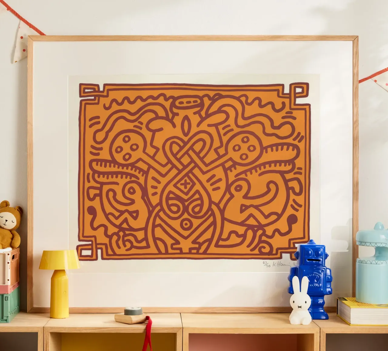 Keith Haring Chocolat Buddah Stampa astratta poster da ClubArt