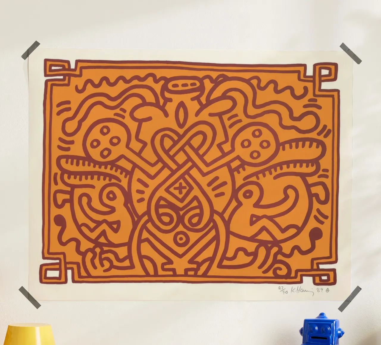 Keith Haring Chocolat Buddah Stampa astratta poster da ClubArt