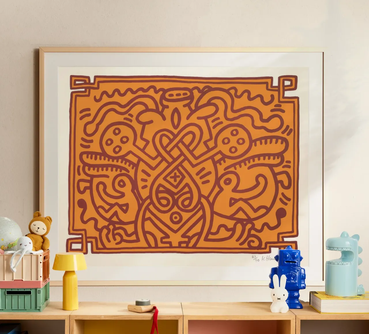Keith Haring Chocolat Buddah Stampa astratta poster da ClubArt